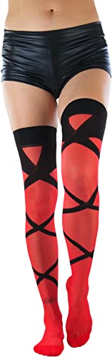Image of ToBeInStyle Women's Sheer Two Tone Thigh Hi Stocking W /Back Seam