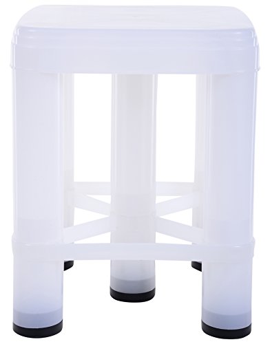 Nayasa Stool (Glossy Finish, White, Stool_518_XL_White) - by AAROHI13