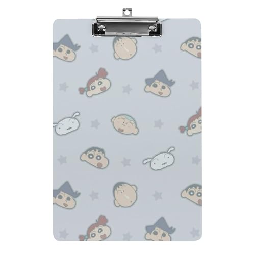 クレヨンしんちゃん クリップボード アニメ ファイルボード クリップファイル 縦型 バインダー アクリル板 伝票バインダー 用箋挟み おしゃれ 人気 用箋ばさみ スケッチボード ァイルクリップ 画板 A84 文房具 教室 事務用 携帯便利 クリップホルダ