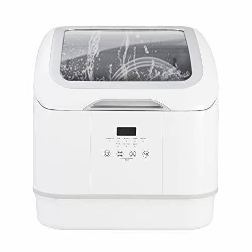 Weceleh Countertop Dishwasher, Portable Dishwasher 6.8L Capacity, 7 Programs, 360° Dual Spray, 192℉ Steam & Air-Dry Function, White Weceleh Countertop Dishwasher, Portable Dishwasher 6.8L Capacity, 7 Programs, 360° Dual Spray, 192℉ Steam & Air-Dry Function, White