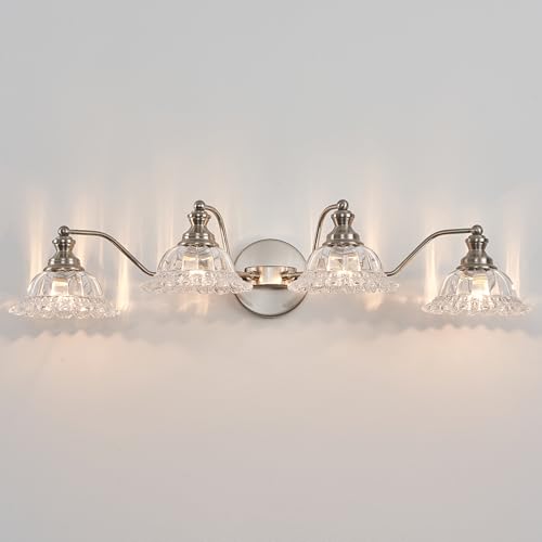 Image of XIEDUN Brushed Nickel 4 Light Vanity Light
