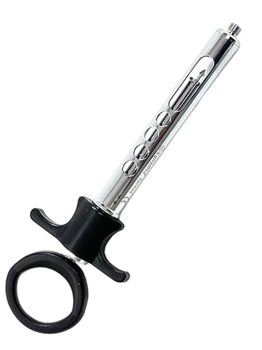 1.8cc Dental Syringe | Carpule Self-Apirating Dental Anesthetic Syringe with Plastic Handle & Arrow Tipped Internal Rod - German Stainless Steel (1.8cc/mL - Black)