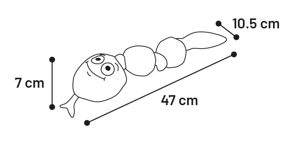 Flamingo Hundespielzeug Snala Schlange Emoji – Orange – 47 cm | Schwimmfähig, strapazierfähig & unterhaltsam!