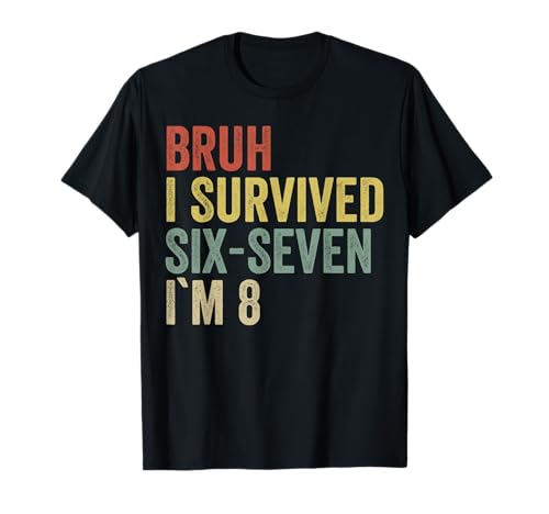 Funny Shirts 8th Birthday Boy Outfit Im 8 Year Old Bruh Meme Tees T Shirts for Kids