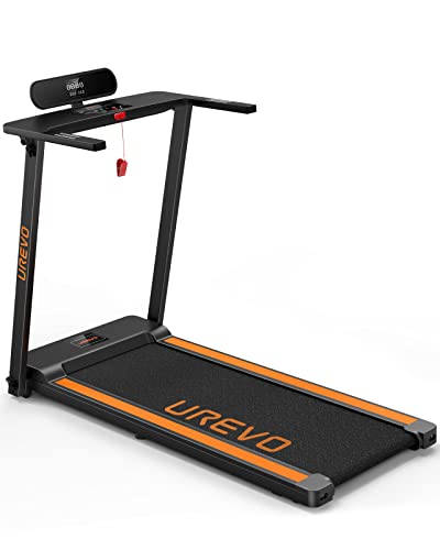 UREVO Folding Treadmills for Home, Max 3.0 HP Treadmill Workout Running Walking Treadmill, Portable Treadmill with 12 Pre Set Programs and Wider Tread Belt, Adjustable Display