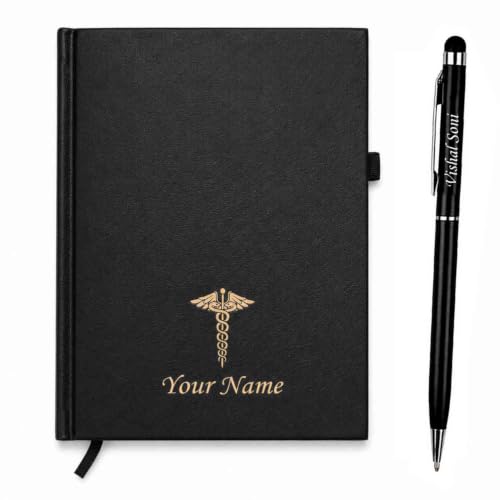 Image of Personalized Diary and Pen With Name & Charm (Black), Diary for Mens | Gift For Doctor, Lawyer | Journal Notebooks | Corporate Gifts for Employees | Valentine Gift for boyfriend and Girlfriend (Doctor)