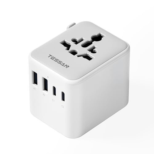 TESSAN Adaptateur Prise Universelle, Chargeur Universel...