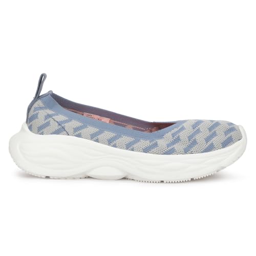 Image of Liberty LEAP7X Teal Blue Casual Flats for Women - Knit-Mesh Slip-On Slip-On
