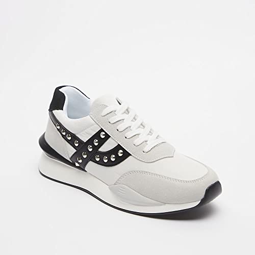 Image of shoexpress Womens Embellished Sneakers with Lace-up Closure Running Shoe