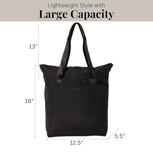Baggallini Swift Tote Bag for Women - Lightweight 12x16 Nylon Zipped Travel Carry On Bag w/Luggage Sleeve4