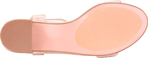 Cambridge Select Women's Crystal Rhinestone Chunky Block Mid Heel Dress Sandal,8 B(M) US,Champagne Glitter - Image 3