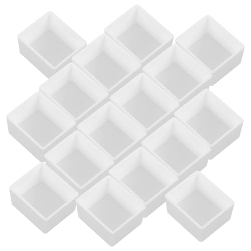 SEWOART 75 Piezas Medias Pastillas de Acuarela Vacías 2 Ml Bandejas Plásticas Transparentes Mini Cuadradas para Pintura al Aire Libre y Viaje en Kit de Pintura Óleo