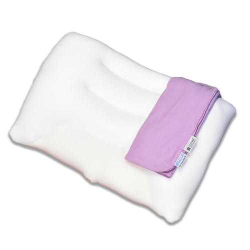 me08 FLEFIMA コラボ 天使のおやすみ枕 ウィング ビーズ 横向き 仰向け 首 支える フィット ウレタン わた カバー付 洗える 体圧分散 日本製 (ラベンダーパープル)