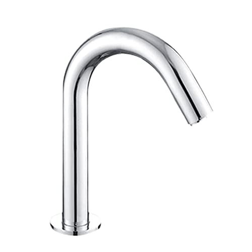 G1/2in Touchless Sink Faucet, Wall Mount Automatic Sensor Faucet Stainless Steel Induction Faucet Sensor Basin Faucet with Control Box for Bathroom (Battery Powered-Low Model)