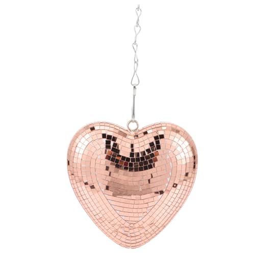 Garneck Disco Heart Decorations Compact Silver Hanging Disco Ball for Parties Decorations