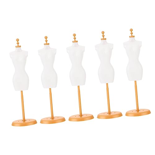 Toddmomy 5 Piezas Soporte Muñecas Miniatura Rack de Exhibición Vestidos y Accesorios de Muñecas y Manualidades
