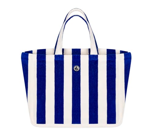 Petit Bateau A0CH9, Bolsa de playa Unisex adulto, Azul/Blanco, Talla única