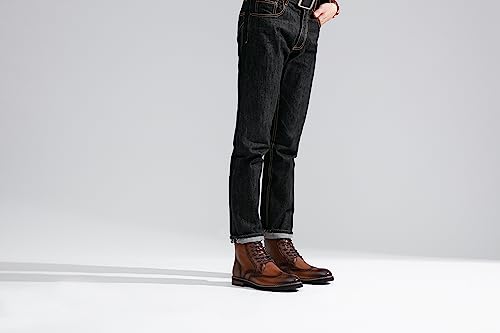 Image of Jousen Mens Boots Premium Leather Cap Toe Casual Boots Chukka Dress Boots for Men