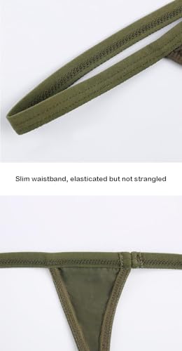 4 Pack Men's Thongs and G-string Mens Ice Silk Sexy Low-Waist Thongs Underwear Pouch T-back Briefs3