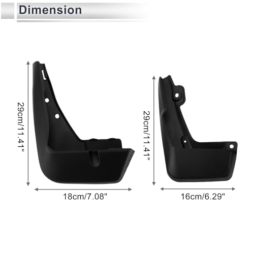 Image of X AUTOHAUX 1set Front and Rear Mud Flaps Splash Guards Mud Guards for Acura CDX 2021-2023 W /Mount Accessories