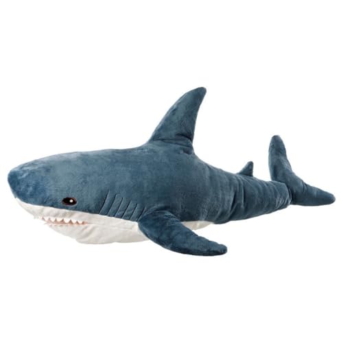 Image of owemeet Giant Shark Pillow Soft Plush Shark Pillow for Kids Girls Room Sofa Decor Holiday Birthday Gift (Blue-24inch)