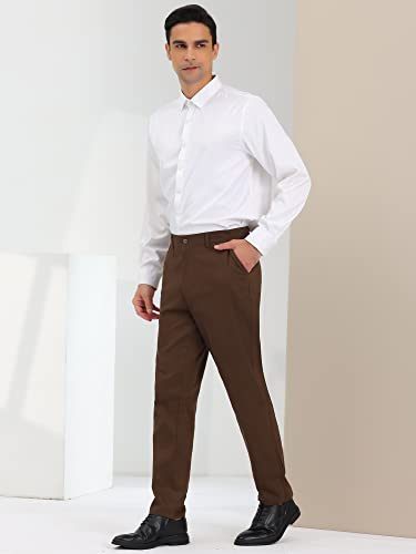 Lars Amadeus Men's Dress Pants Classic Fit Flat Front Solid Color Prom Trousers4