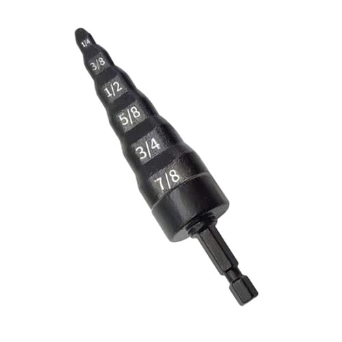 6 en 1 HVAC Tool Swage Tube Expander aire acondicionado Cobre Pipe Flaring Brocas con mango hexagonal – tamaños de 1/4 pulgadas, 3/8 pulgadas, 1/2 pulgadas, 5/8 pulgadas, 3/4 pulgadas