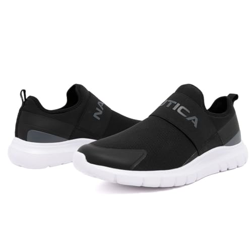 Image of Nautica Men's Slip-On Sneakers - Casual Fashion Shoes for Walking, in Medium & Wide Widths