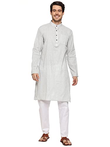 Men Handmade Cotton Kurta Pyjama Set Party Fashion Regular Ethinic Wear Indian Dress2