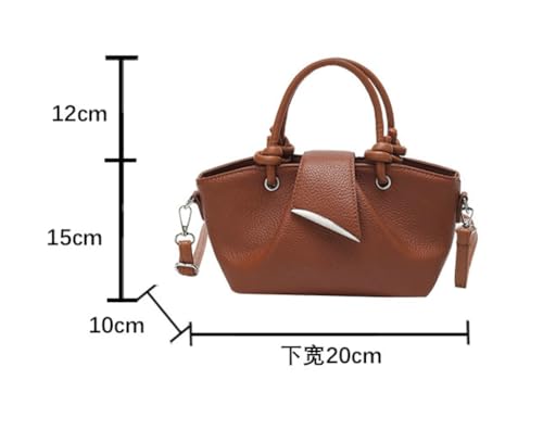 PU Leather Street Tote Bag Knot Handle Adjustable Strap Zipper Compartment Large Capacity Crossbody2