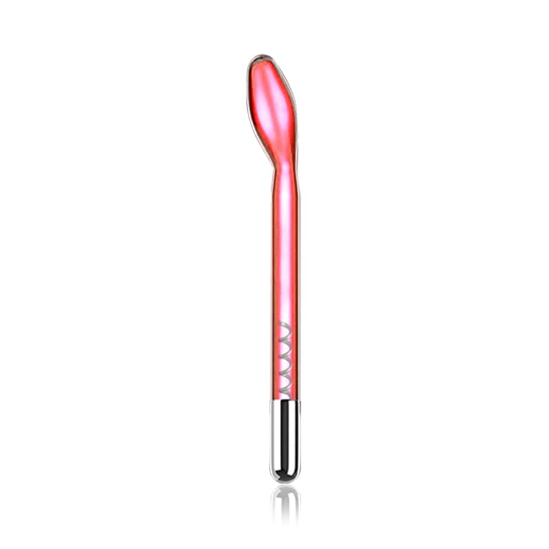 Electrode Wand Glass Tube Handheld Spare Parts for Hi Frequency Tongue Tube (red)