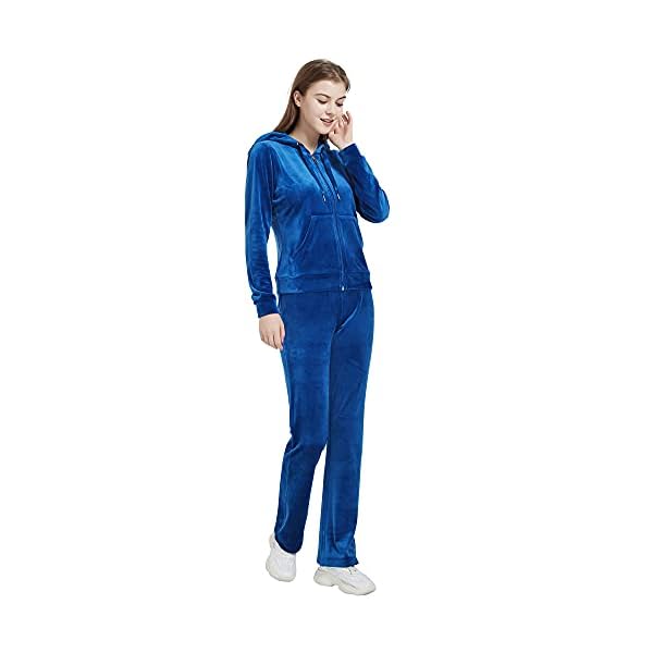 Woolicity-Womens-Sweatsuits-Set-Velour-Tracksuit-2-Piece-Outfits-Set-Zip-Up-Hoodies-and-Pants-Sportswear-Jogging-Set Woolicity Womens Sweatsuits Set Velour Tracksuit 2 Piece Outfits Set Zip Up Hoodies and Pants Sportswear Jogging Set
