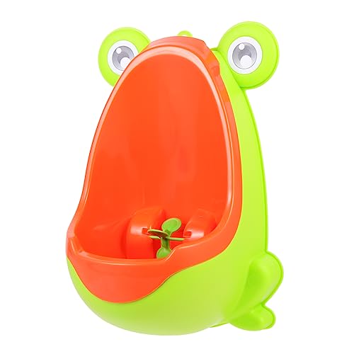 MOBUTOFU 男の子用小便器 幼児用立ち小便器 トイレトレーニング用トイレ 漫画風デザイン プラスチック製 壁掛け可能 清掃しやすい 子供向けトレーニングシーン