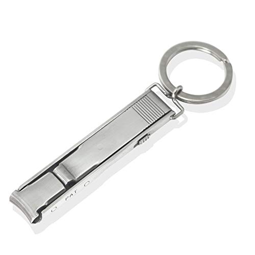 Nagelknipser, Nagelschere for Erwachsene, Edelstahl, Silberne Nagelschere, 90 x 12 mm, zusammenklappbarer Nagelknipser aus Edelstahl