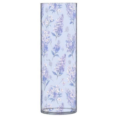 Petits vases cylindriques pour fleurs plastique violet clair moderne centres de table maison - 2