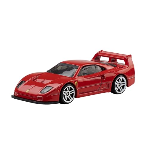 Image of Hot Wheels Toy Ferrari Cars, Die-Cast 5-Pack in 1:64 Scale, Officially Licensed Set of 5 Ferrari Collectible Vehicles for Play or Display