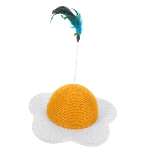 GANAZONO Cat Scratching Board with Egg Yolk Design Durable Scratch Pad for Home Interactive Kitten Lightweight and User Friendly Cat Supply for Indoor Cats