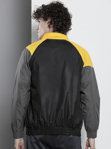 Image of The Indian Garage Co Men Regular Fit Colorblocked Wind Cheater