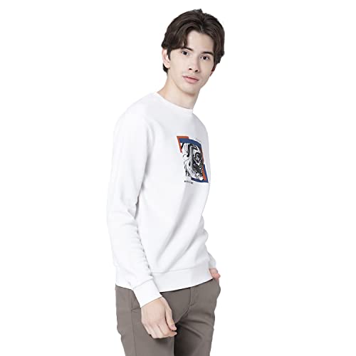 Image of Red Tape Men Cotton Blend Round Neck Sweatshirt