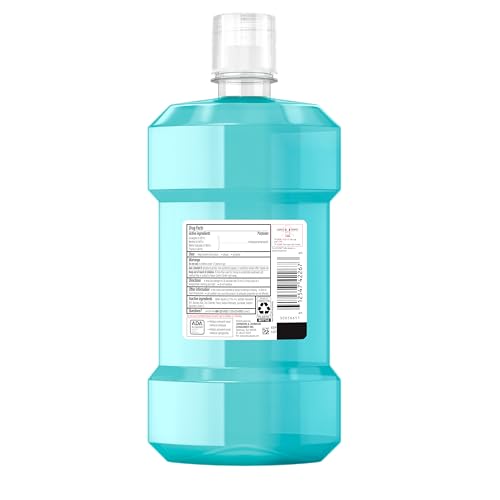 Image of Listerine Ultraclean Oral Care Antiseptic Mouthwash, Everfresh Technology to Help Fight Bad Breath, Gingivitis, Plaque & Tartar, ADA-Accepted Tartar Control Oral Rinse, Cool Mint, 1 L (Pack of 2)