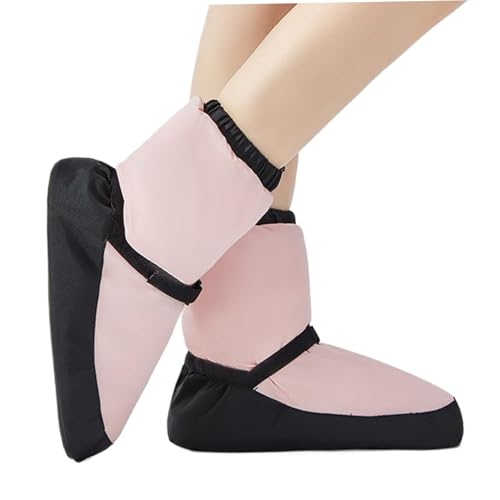 Ballet Boots, Soft Sole Thickened Warming Up Dance Boots with Adjustable Strap, Waterproof Wear-Resistant Girls Ballet Shoes for Dance Training in Winter, L4