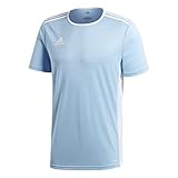 Con el cuello redondeado adidas Entrada 92 Camiseta de Fútbol para Hombre de Cuello Redondo, Azul (Clear Blue/White), M