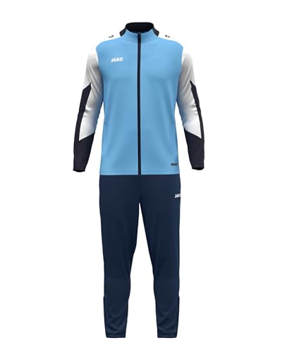 JAKO Unisex Polyesteranzug Dynamic, skyblue/weiß/marine, S – Ansicht 1