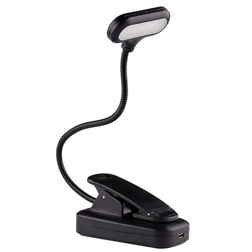HOMSFOU luz de lectura con clip lampara usb book light lamparas escritorio lampara mesilla lampara flexo escritorio desk lamp lamparas mesilla de reading light luces de libros Black
