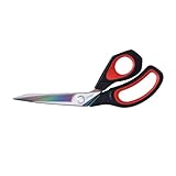 LIVINGO Fabric Scissors Heavy Duty - 9.5 Inches Professional Titanium Coated Forged Stainless Steel Sharp Bent Shears for Sewing Crafting Cutting Cloth, Felt, Leather, Paper