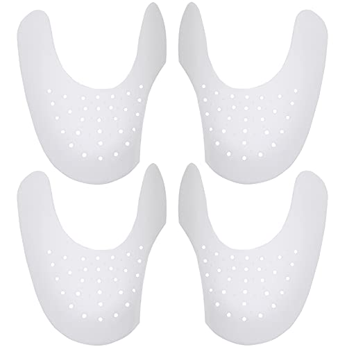 Comfowner Shoe Crease Protectors Toe Box Decreaser Prevent Shoes Crease Indentation Anti-Wrinkle Shoes Creases Protectors for Men's US Size 7-12(2 Pairs White)