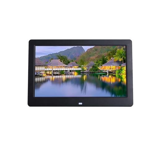 Álbum de Fotos Digital de 10,1 Pulgadas, Pantalla táctil IPS de Alta definición de 1280x800, Montaje en Escritorio/Pared, Negro.