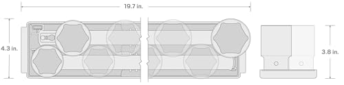 Image of TEKTON 1 /2 Inch Drive Impact Socket Set, 8-Piece | SID92107 | (1-9 /16 - 2 in.), Deep, 6-Point, Socket Rail