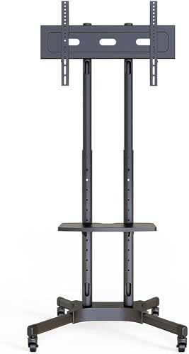 Soporte móvil para TV con ruedas y estante ajustable miniatura 1