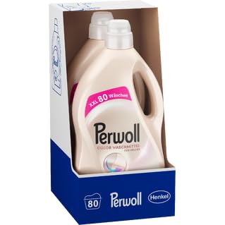 Perwoll Color Waschmittel für Helles (2 × 80 Waschladungen), Spezialwaschmittel reinigt sanft und erneuert helle Farben & Fasern, für alle hellen & weißen Textilien, mit Dreifach-Renew-Technologie